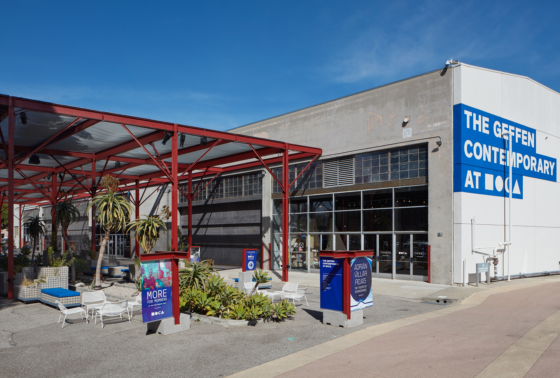 Angled view of the museum’s exterior